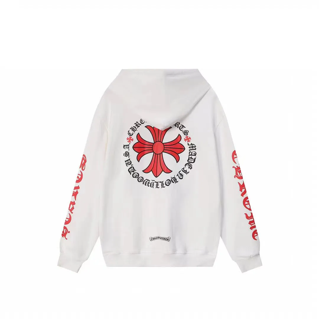 M35—P210 -Chrome Hearts/Chrome Hearts printed sweatshirt cardigan jacket -420 grams of high-density, high-quality wool, soft, delicate and skin-friendly, soft and silky to the touch, warm and skin-friendly -The hardware zipper accessories are all customized and full of details -Colour: black white -Size: S M L XL